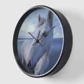 Horloge Cheval de Camargue (Angle)