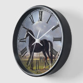 Horloge Cheval de course noir vers 1828 (Angle)