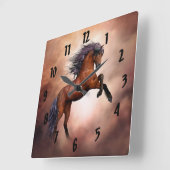 Horloge Cheval de la baie d'élevage (Angle)