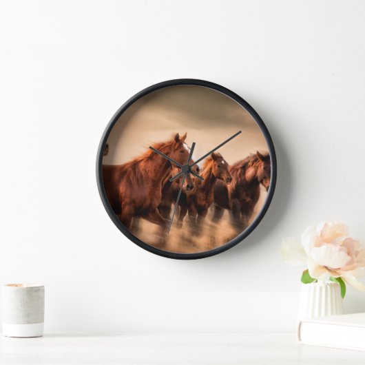 Horloge Chevaux au galop (Maison)