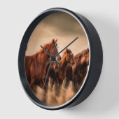 Horloge Chevaux au galop (Angle)