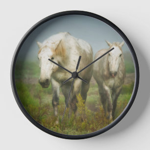 Horloge Chevaux blancs de Camargue à Field