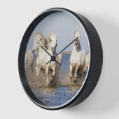 Horloge Chevaux de Camargue (Angle)