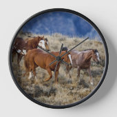 Horloge Chevaux errant dans les collines (Recto)