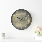 Horloge - Chevaux Nés Sauvages (Maison)