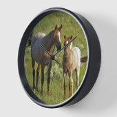 Horloge Chevaux sauvages Dakota du Nord (Angle)