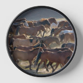 Horloge Chevaux sur le ranch, Mongolie Intérieure, Chine (Recto)