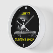 Horloge Chevy Sixties Black Convertible N'importe quel nom (Angle)