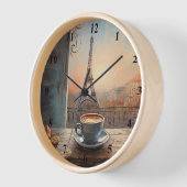 Horloge Chic Eiffel Tower Café Café Chalet Paris (Angle)