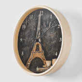 Horloge Chic Eiffel Tower Café Café Chalet Paris (Angle)