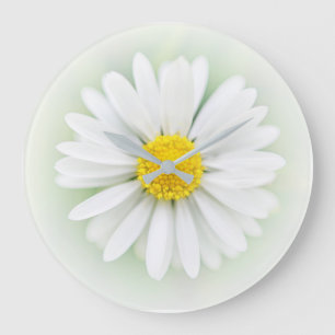 Horloge chic minable de jolie fleur jaune blanche
