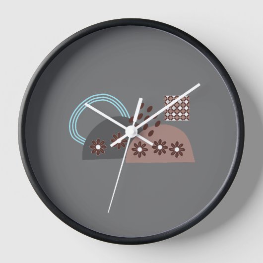 Horloge Chic moderne Monogramme rond Boho (Recto)