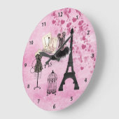 Horloge Chic Paris Rose (Angle)