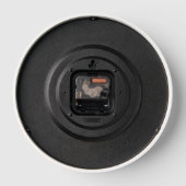 Horloge Chic Rond Noir Mur Rouge (Verso)