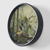 Horloge "Chickadee à cou noir" par Charlie Rapsky - Horlog (Angle)