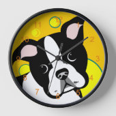 Horloge Chien de Boston Terrier (Recto)