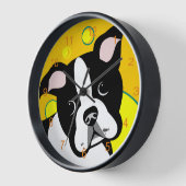 Horloge Chien de Boston Terrier (Angle)