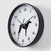 Horloge Chien de race écossaise Deerhound Silhouette (Angle)