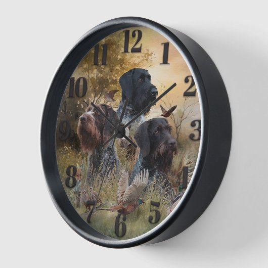 Horloge Chiens de chasse polyvalents (Angle)