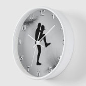 Horloge Chiffres blancs du lanceur de baseball (Angle)