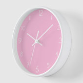 Horloge Chiffres blancs modernes | Coton classique bonbon  (Angle)