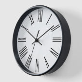 Horloge Chiffres romains Empire blanc et noir (Angle)
