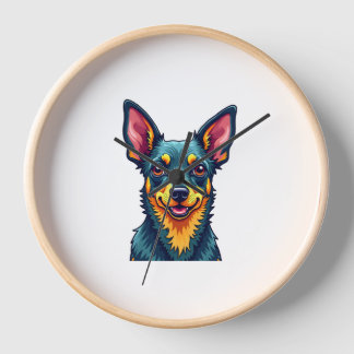 Horloge Chihuahua  Abstract Painting  Colour  Cute Dog (2)