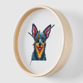 Horloge Chihuahua  Abstract Painting  Colour  Cute Dog (2) (Angle)