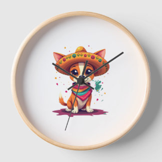 Horloge Chihuahua  Mexico  Cinco de Mayo  Funny Dog   (6)