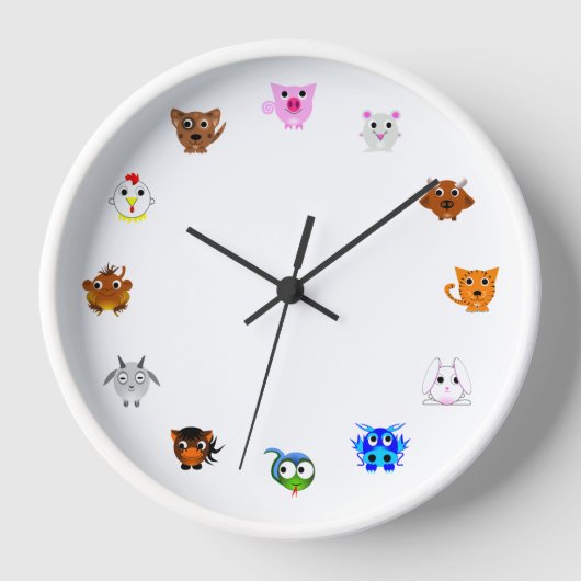 Horloge Chinese Zodiac Animals (Recto)