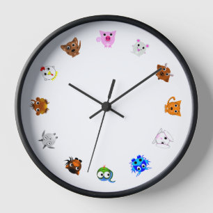 Horloge Chinese Zodiac Animals (rotated)