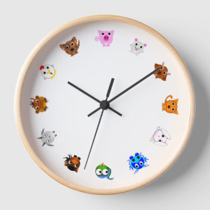 Horloge Chinese Zodiac Animals (rotated)
