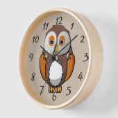 Horloge Chouette animée mignonne 24h/24 (Angle)