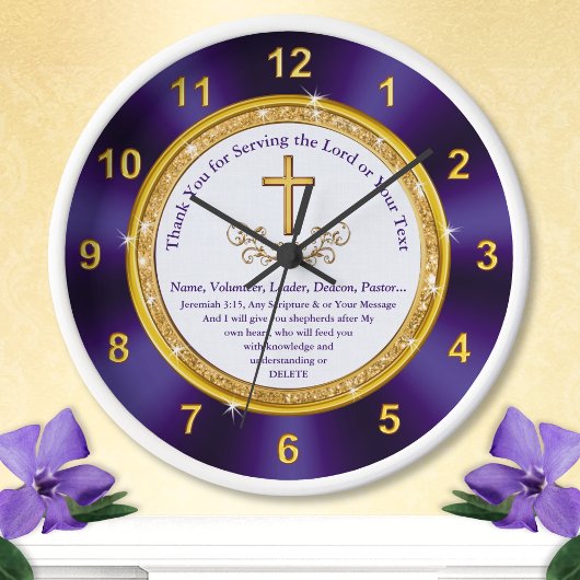 Horloge Christian Merci Gifts. Professeur, Pasteur, Chef