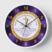Horloge Christian Merci Gifts. Professeur, Pasteur, Chef (Recto)