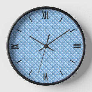 Horloge Ciel bleu, émail, grille cloutée