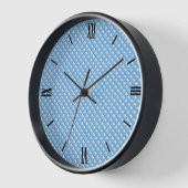Horloge Ciel bleu, look émail, grille cloutée (Angle)