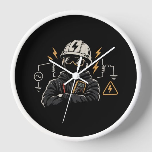 Horloge Circuits Actuellement Suranalysés - Électrique (Recto)