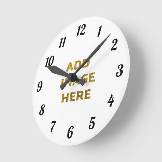 Horloge circulaire photo personnalisée (Angle)