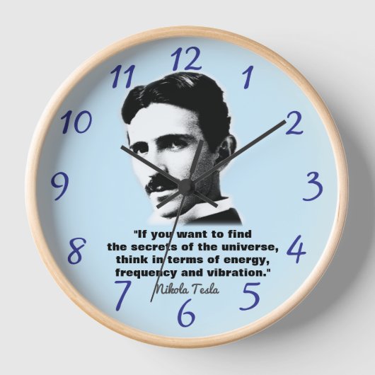 Horloge Citation De Nikola Tesla (Recto)