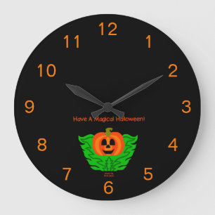Horloge Citrouille Acrylique magique d'Halloween