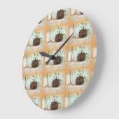 horloge citrouille de panier colonial (Angle)