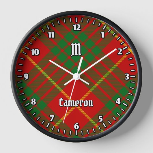 Horloge Clan Cameron Tartan (Recto)