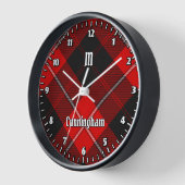 Horloge Clan Cunningham Tartan (Angle)