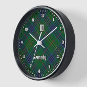 Horloge Clan Kennedy Tartan (Angle)