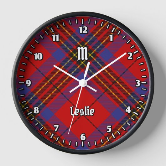 Horloge Clan Leslie Red Tartan (Recto)