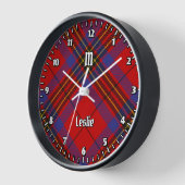 Horloge Clan Leslie Red Tartan (Angle)