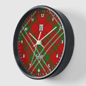 Horloge Clan Scott Red Tartan Large Clock (Angle)