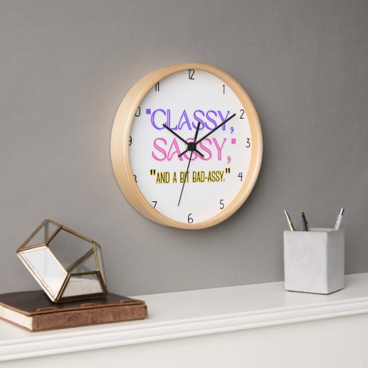 Horloge Classe, Sassy et rebelle (Bureau)