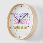 Horloge Classe, Sassy et rebelle (Angle)